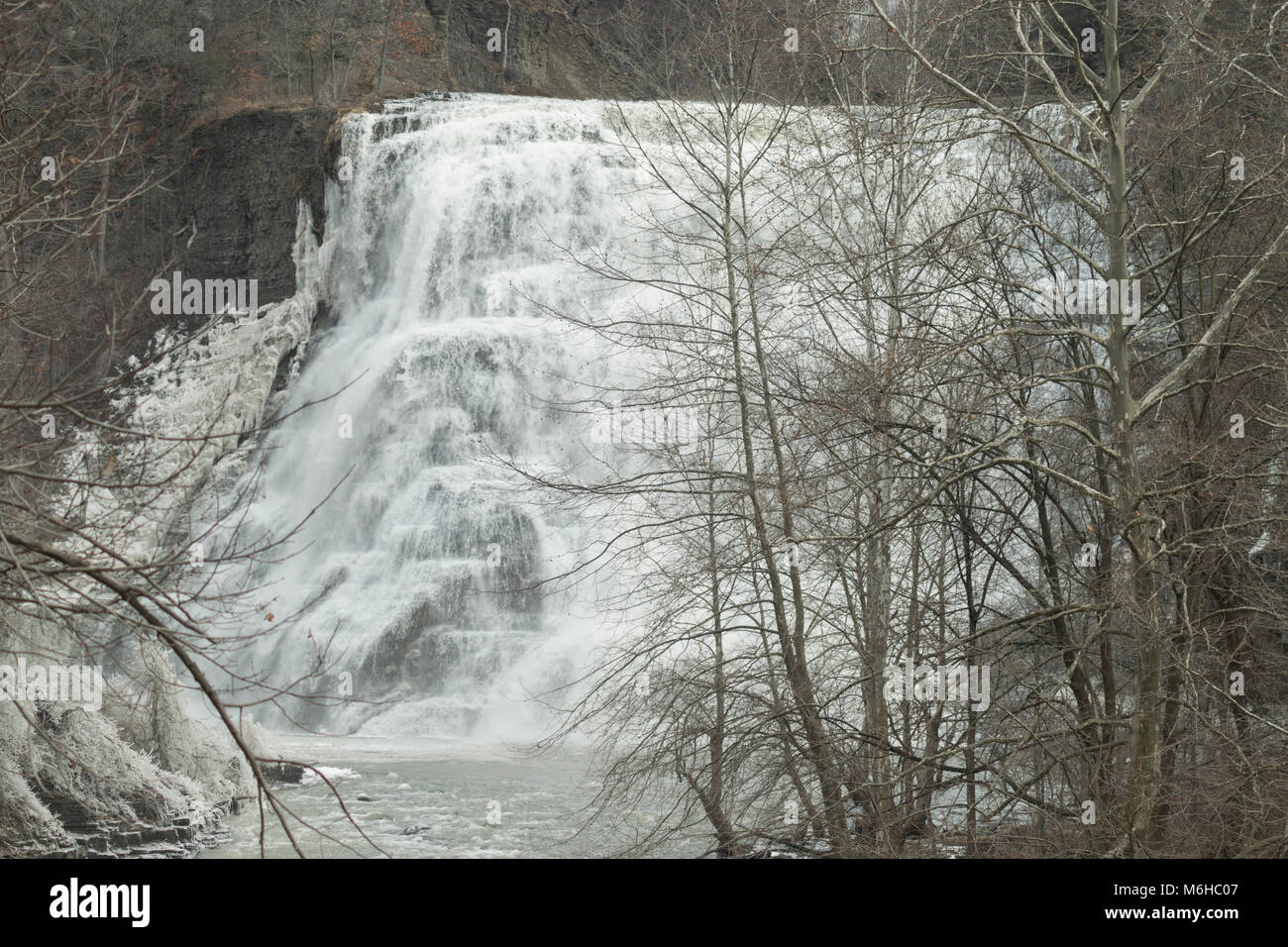 Ithaca Falls area, Ithaca NY Stock Photo