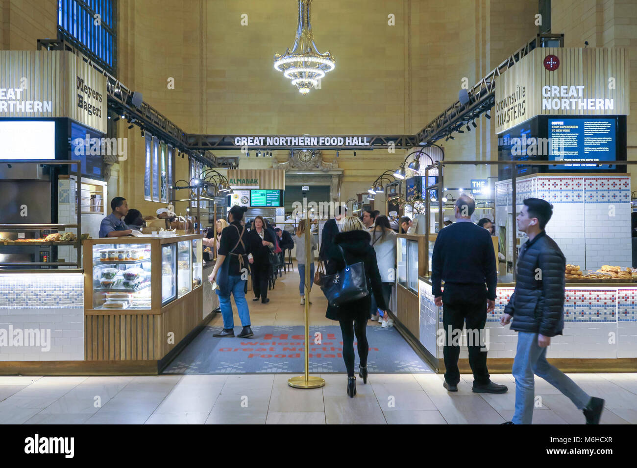 Great Northern Food Hall, Vanderbilt Hall in Grand Central Terminal, NYC, USA Stock Photo