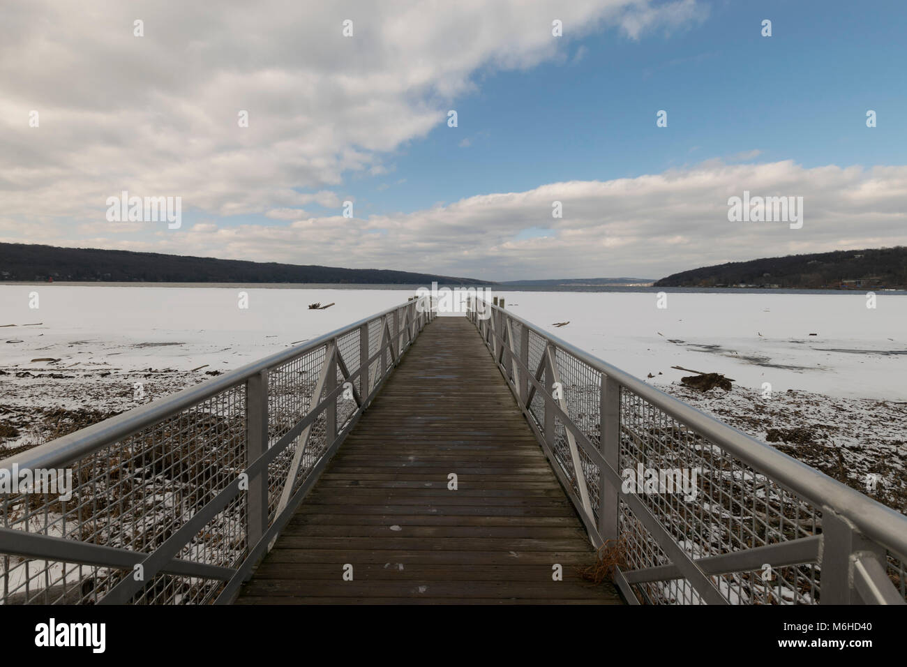 Pier at Cayuga Lake, Ithaca NY Stock Photo Alamy