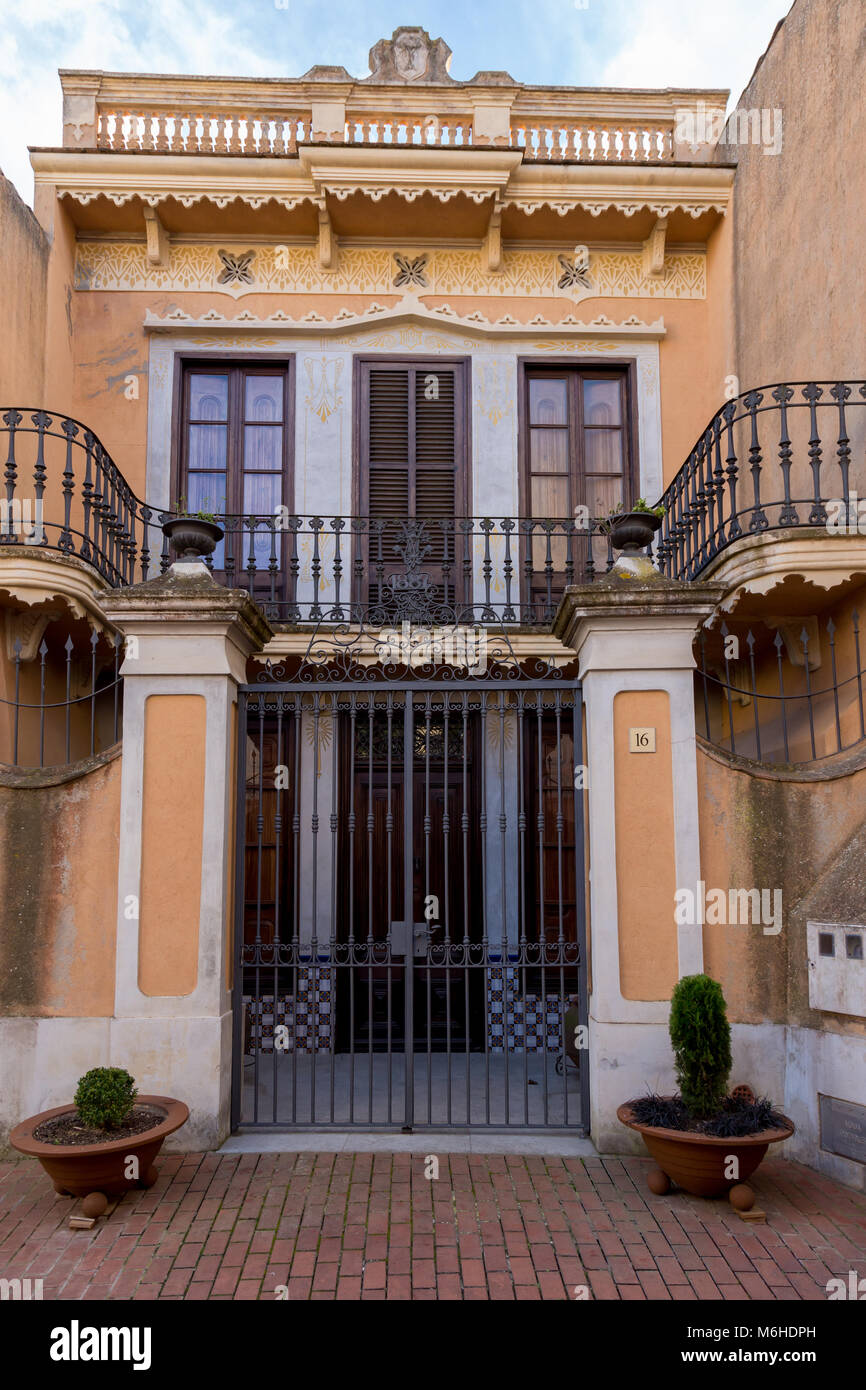 Beautiful old stone house in Spanish ancient village, Begur, in Costa