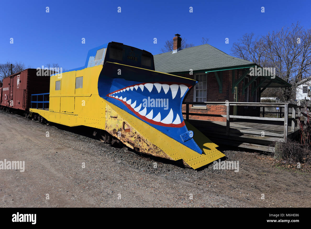 Railroad museum Greenport Long Island New York Stock Photo