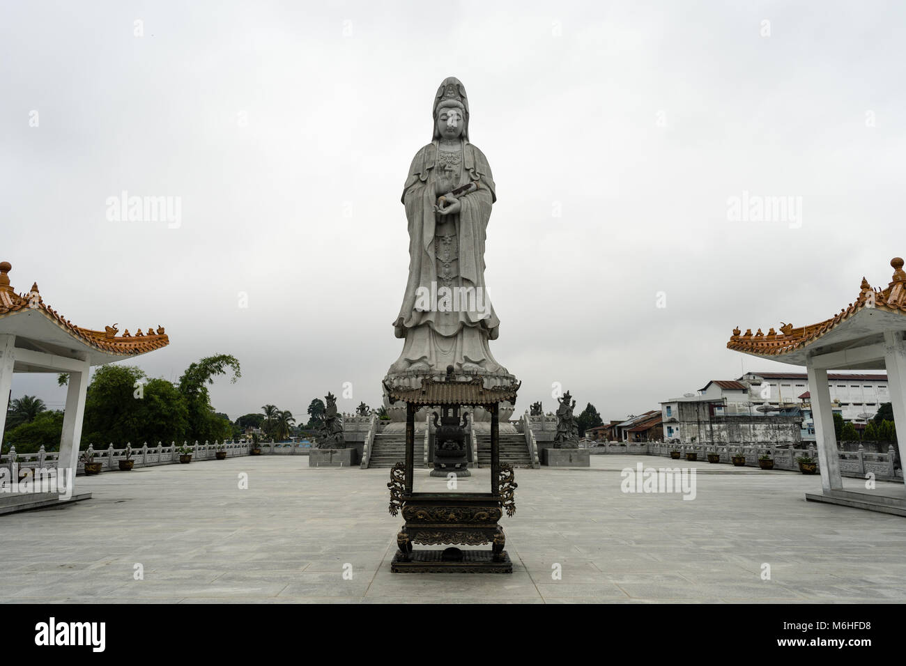 Tallest statue of Avalokitesvara or Goddess of Mercy or Quan Yin in south east Asia Stock Photo