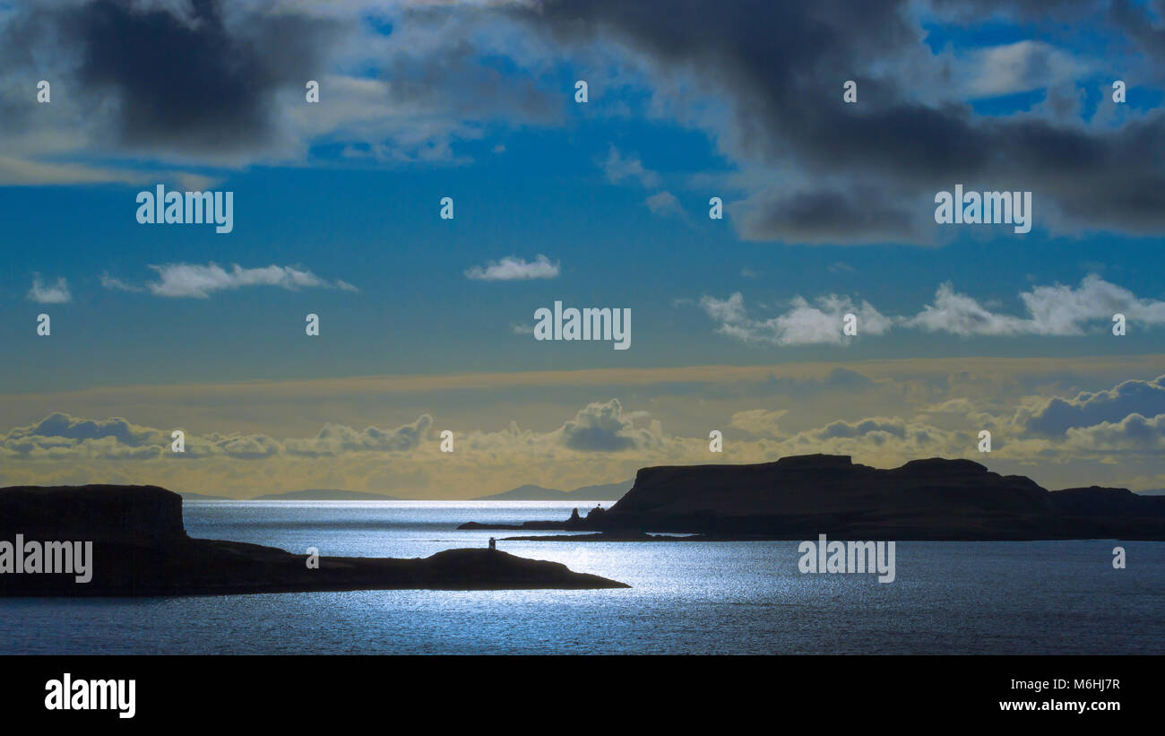View from Gesto Bay to Ardtreck Point, Isle of Skye. Stock Photo