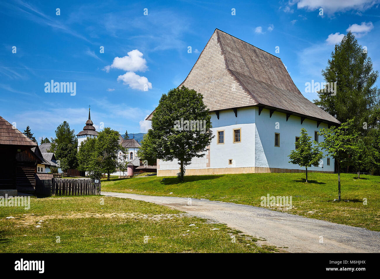 Pribylina, Slovakia. 3rd August, 2017. Open-air Museum of Liptov Village (Múzeum liptovskej dediny), Pribylina, Slovakia. Stock Photo