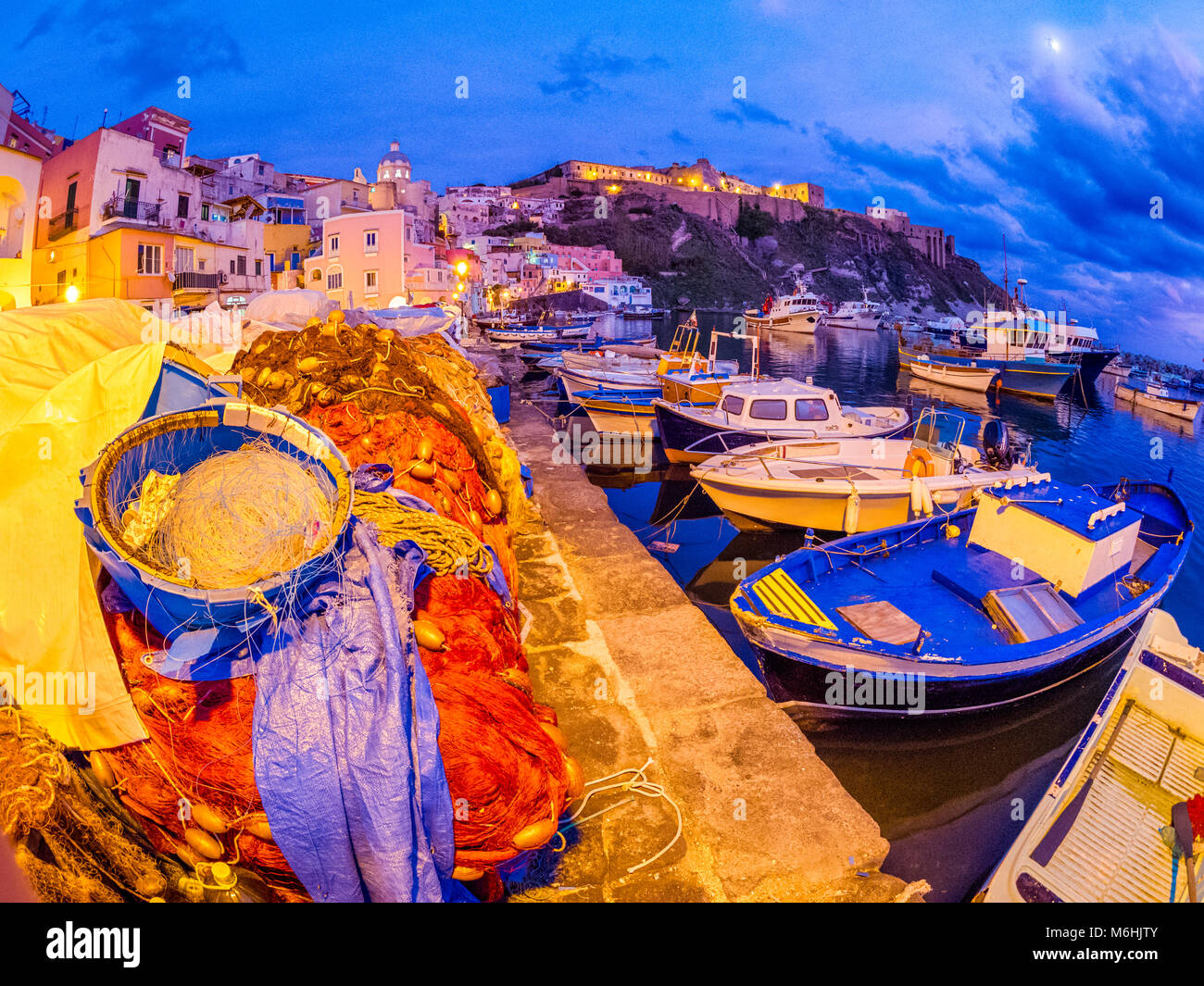 Harbor on Procida Island, Italy Stock Photo - Alamy