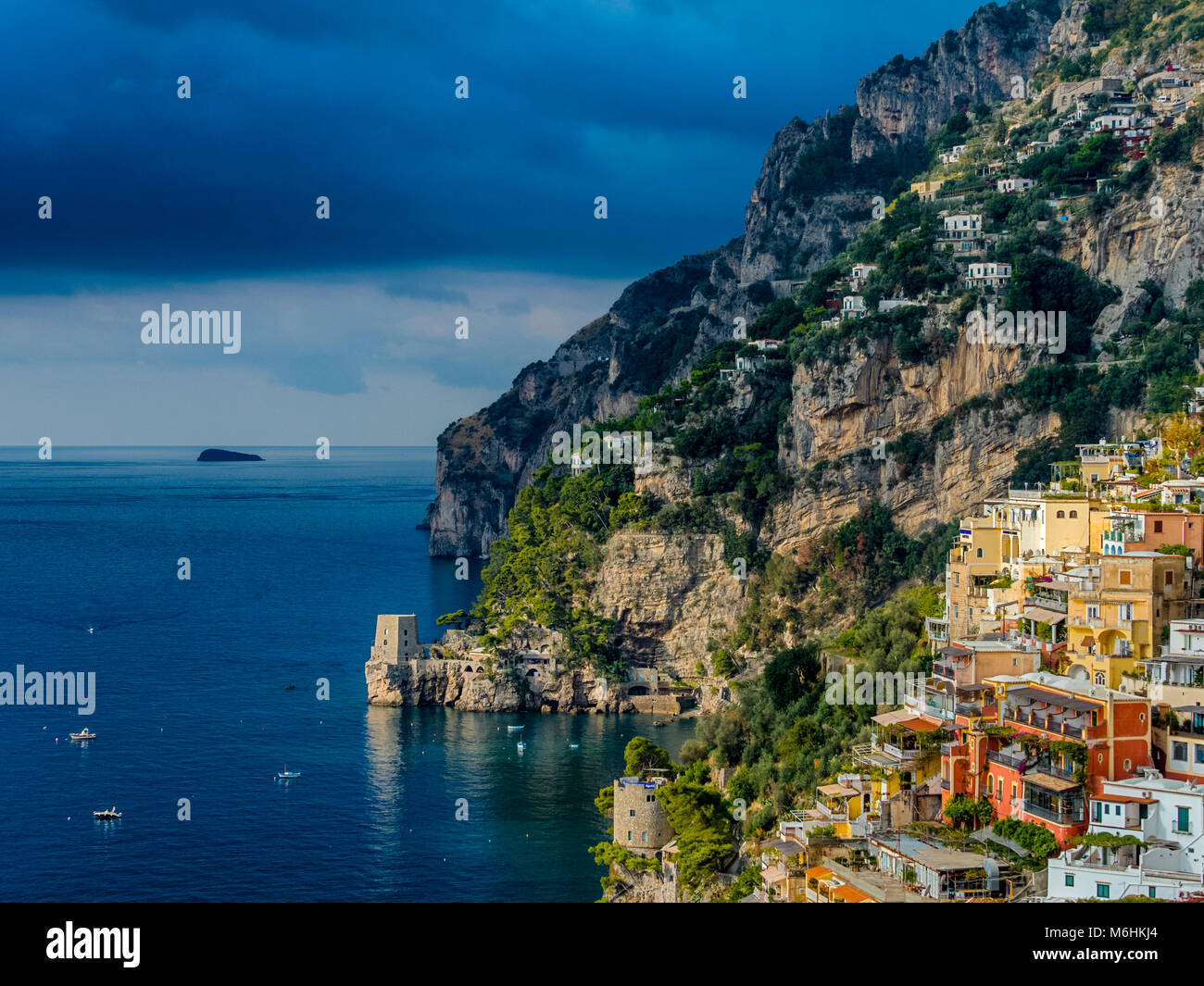 Town of Positano on Amalfi coast, Italy Stock Photo - Alamy