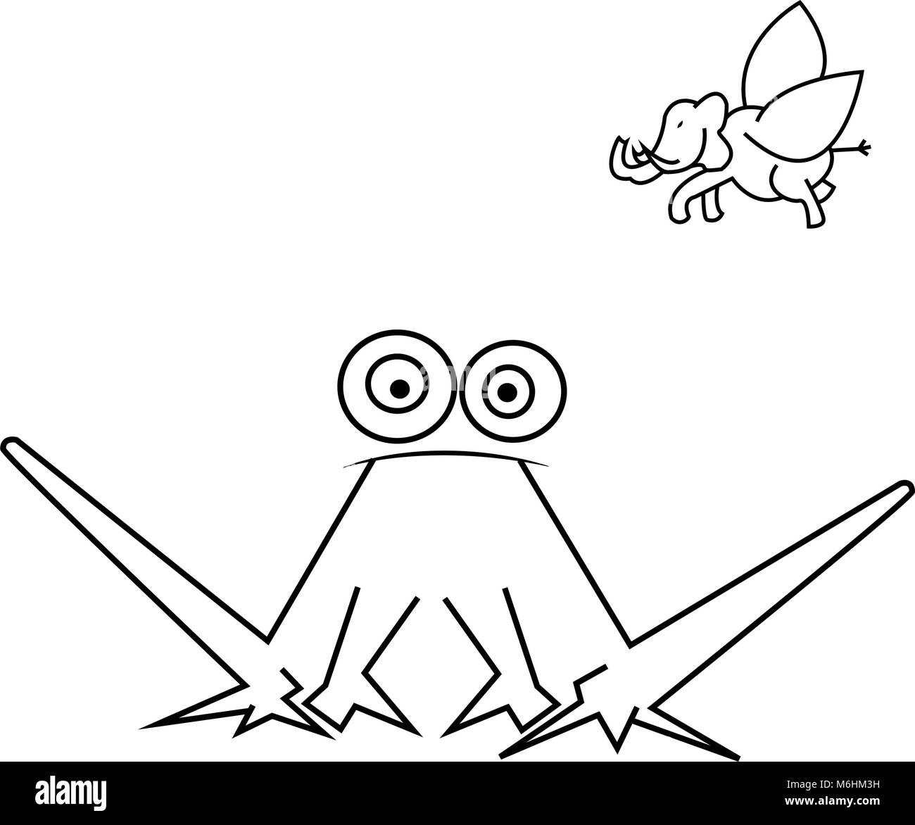 Cute frog cartoon isolated on white Stock Vector Image & Art - Alamy