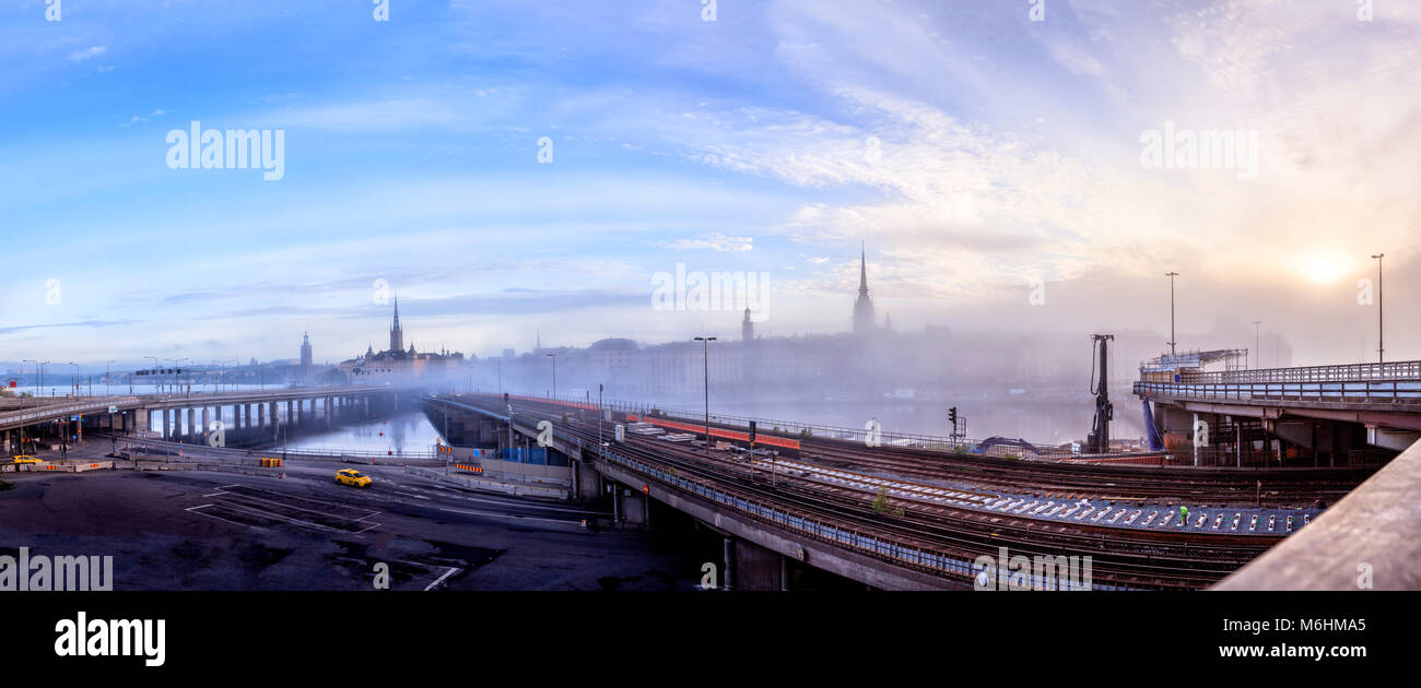 Slussen The Construction site of the new Slussen in Stockholm, Sweden. Early ...