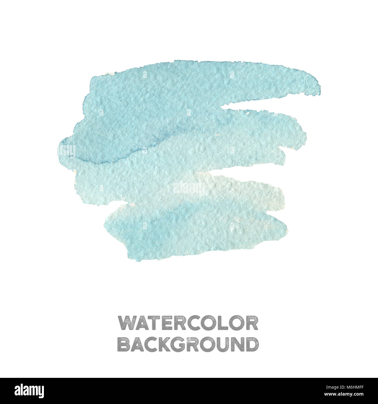 Hand painted blue watercolor texture on white Stock Photo - Alamy