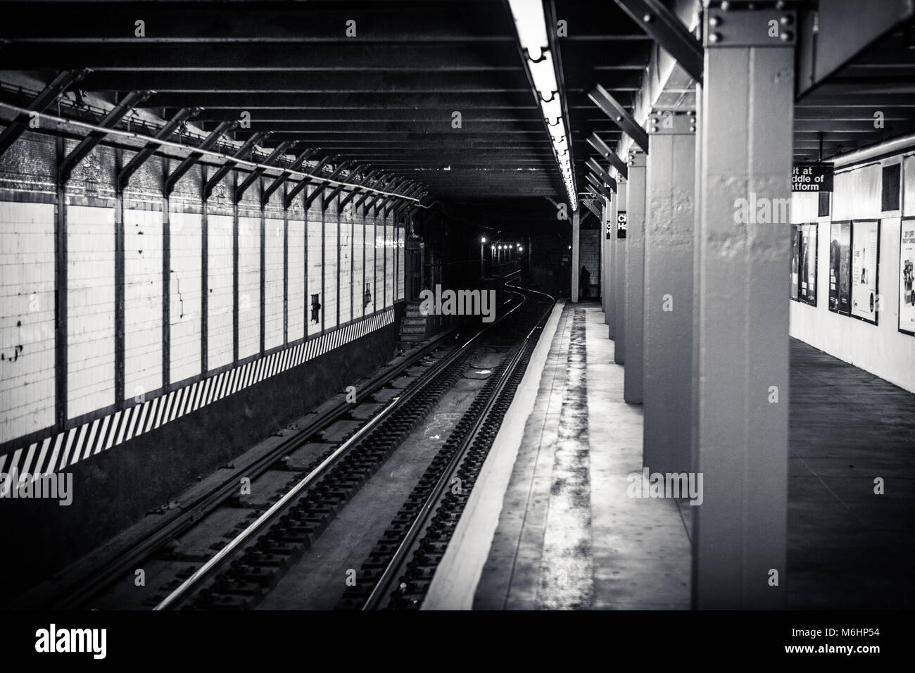 Subway station in Manhattan, New York City, USA Stock Photo