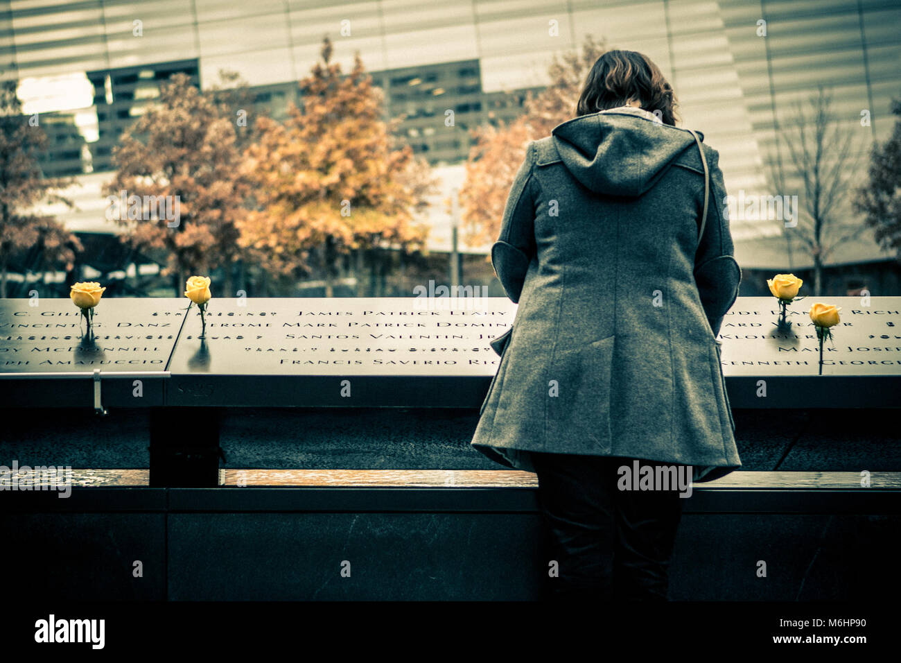 Ground Zero Memorial - World Trade Centre - New York City Stock Photo ...