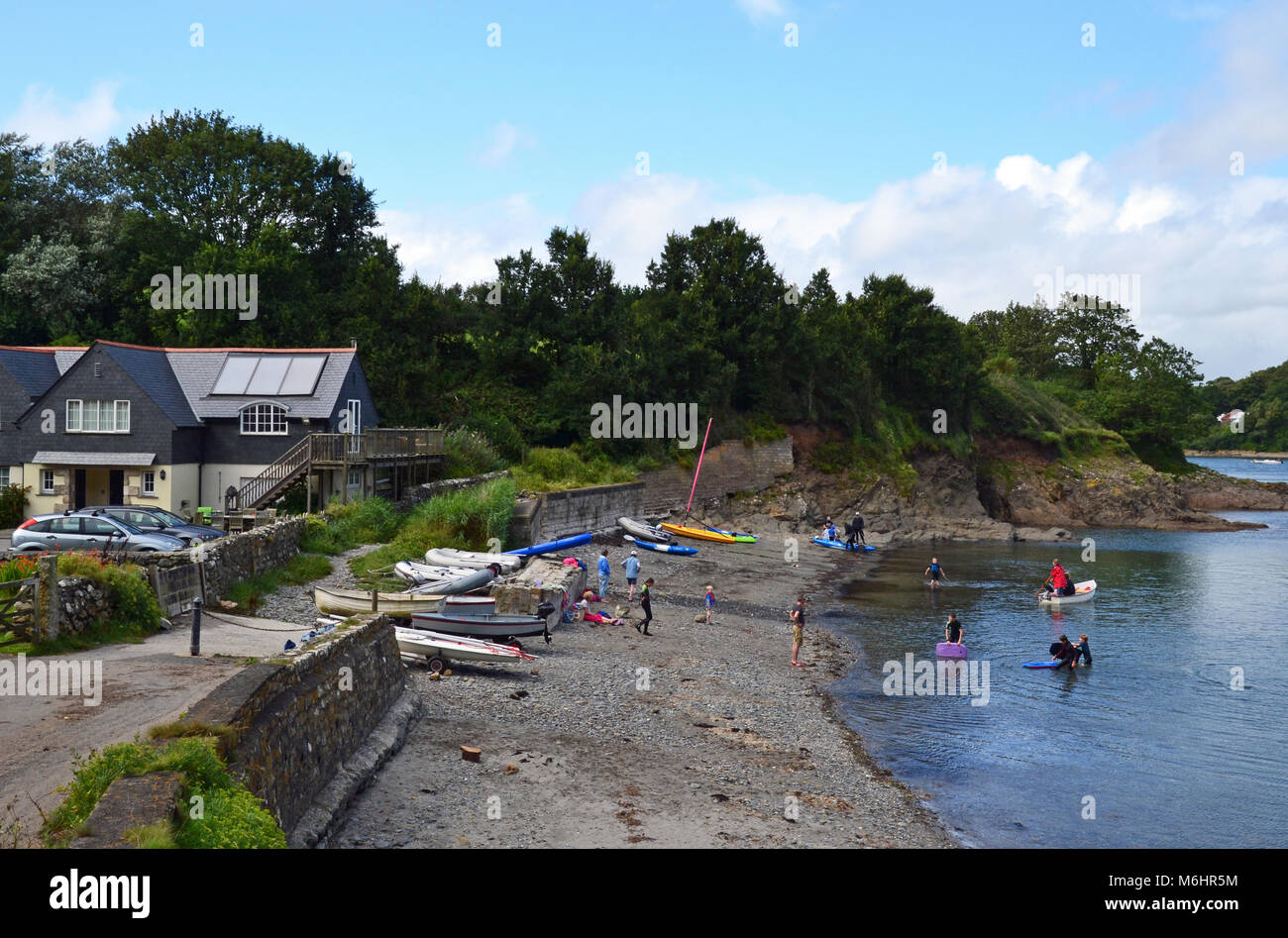 Flushing Cove, near Helston, Cornwall Stock Photo