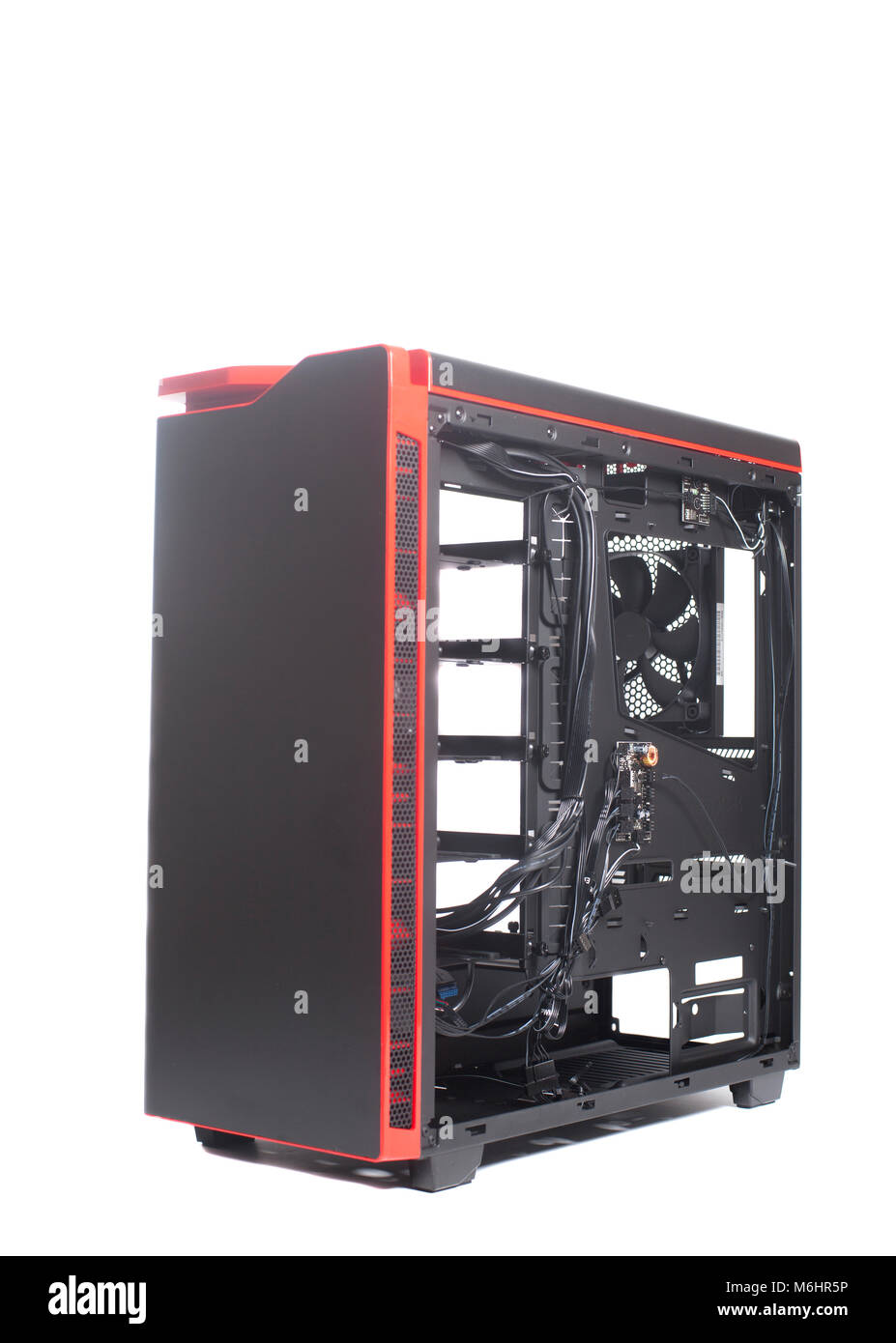 Desktop Empty Computer Case with Cooler Fan isolated Stock Photo Alamy