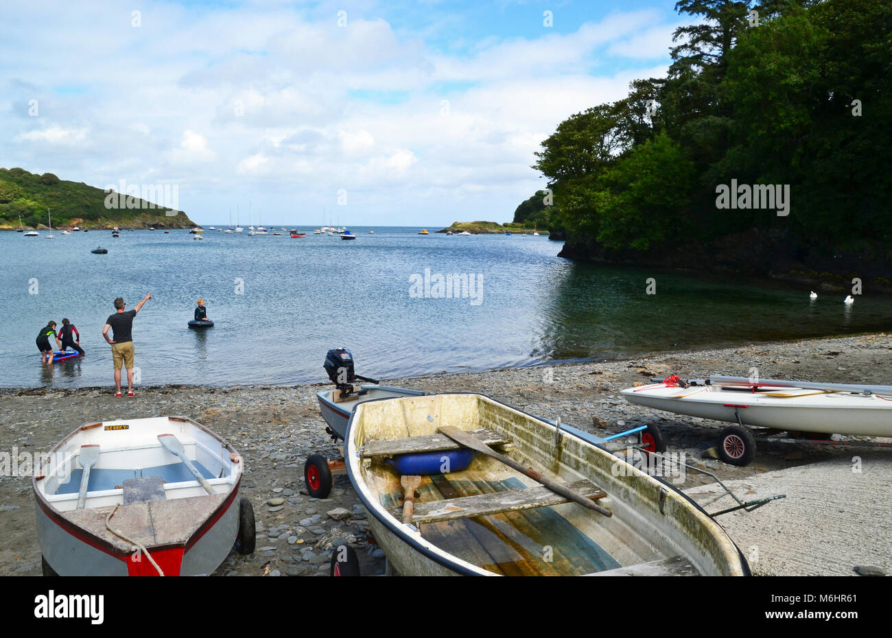 Flushing Cove, near Helston, Cornwall Stock Photo