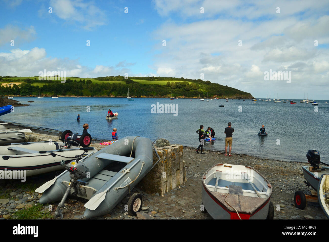 Flushing Cove, near Helston, Cornwall Stock Photo