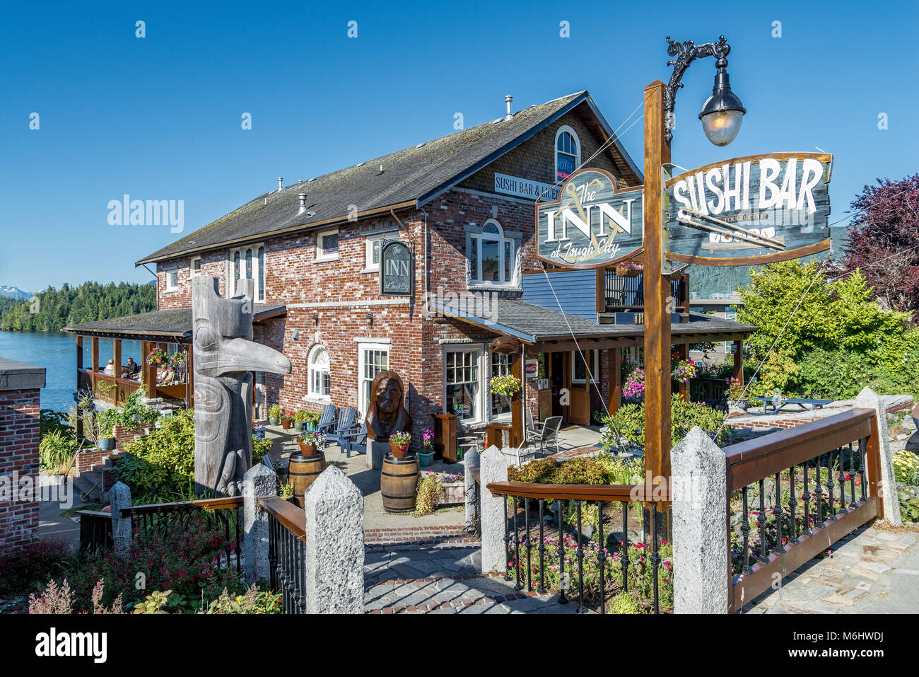 The Inn at Tough City, Sushi Bar and restaurant, Tofino, British Columbia, Canada Stock Photo