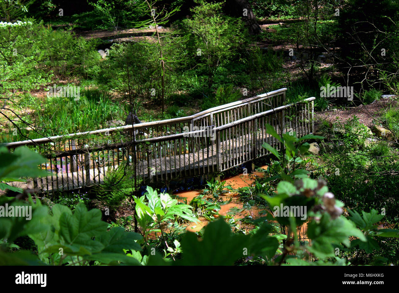 Scenic wooden bridge hi-res stock photography and images - Alamy
