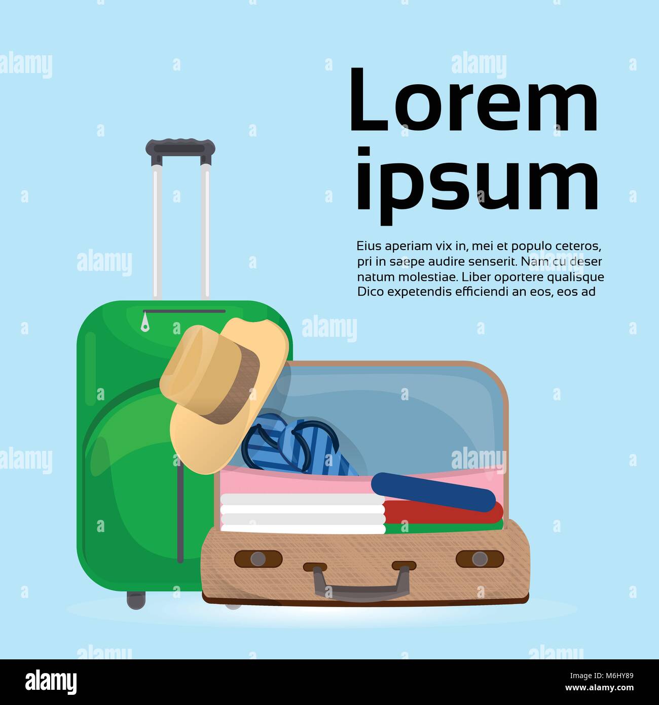 Baggage Suitcases And Bags Over Background With Copy Space Travel And