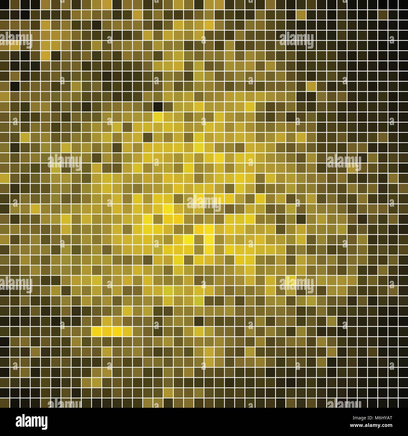 abstract vector square pixel mosaic background - yellow Stock Vector ...