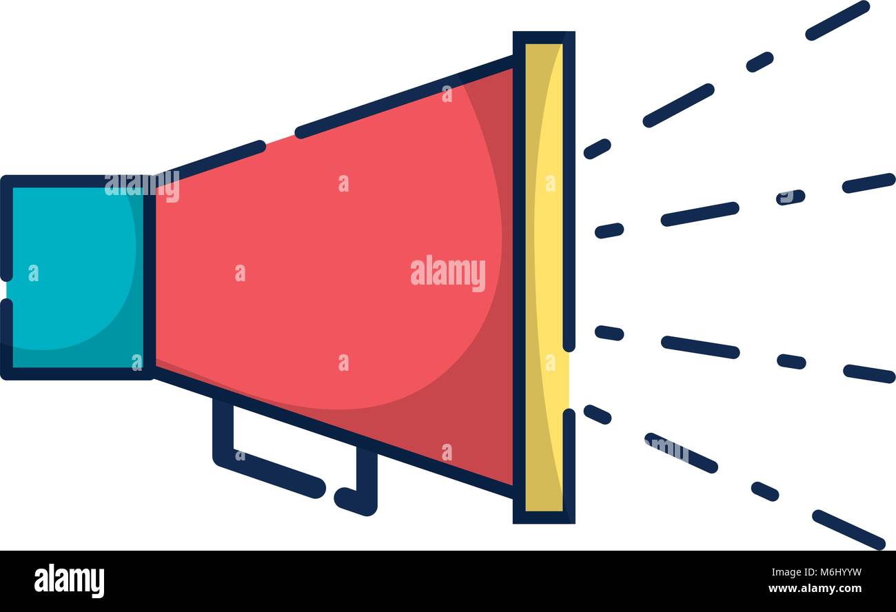 megaphone audio communication message information Stock Vector Image