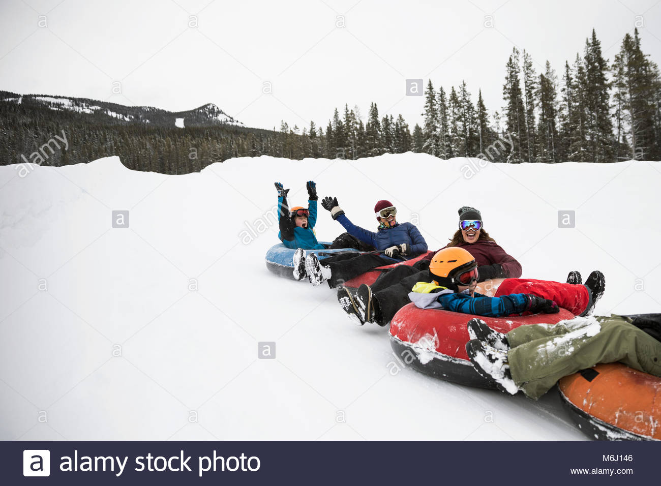 Snow tubing hires stock photography and images Alamy