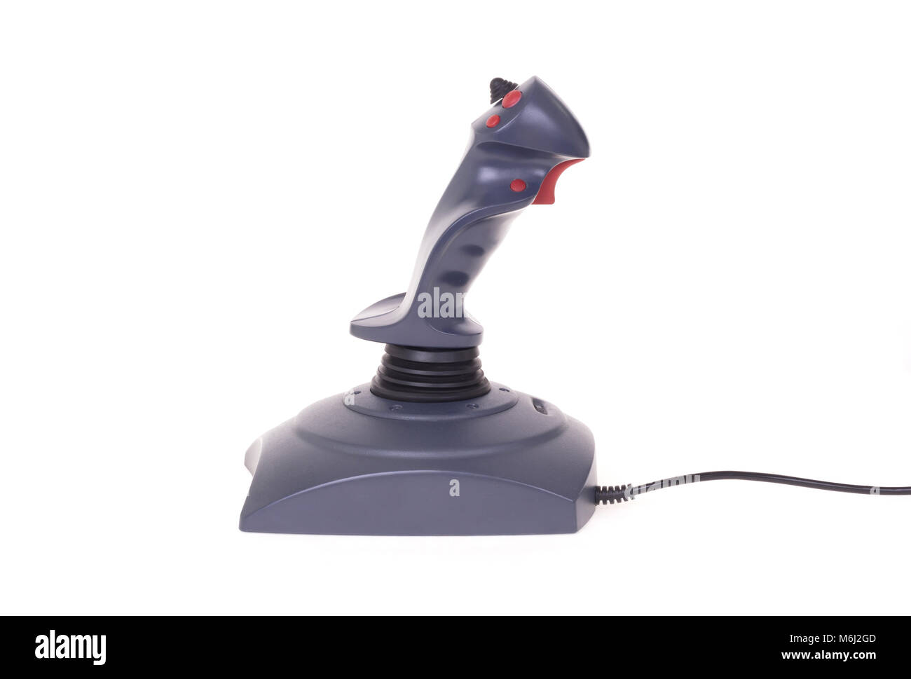Vintage gaming joystick, isolated on a white background Stock Photo - Alamy