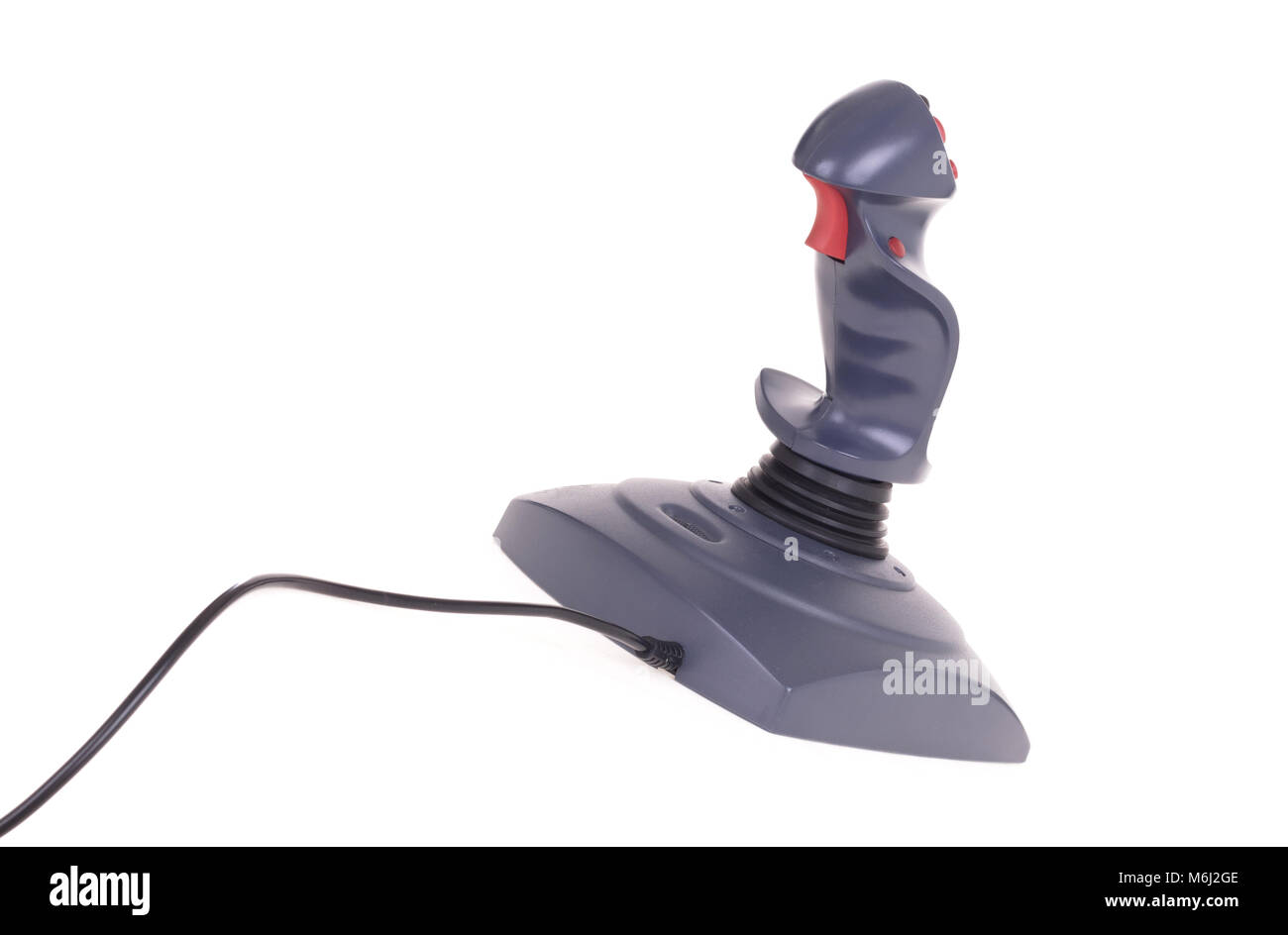 Vintage gaming joystick, isolated on a white background Stock Photo - Alamy
