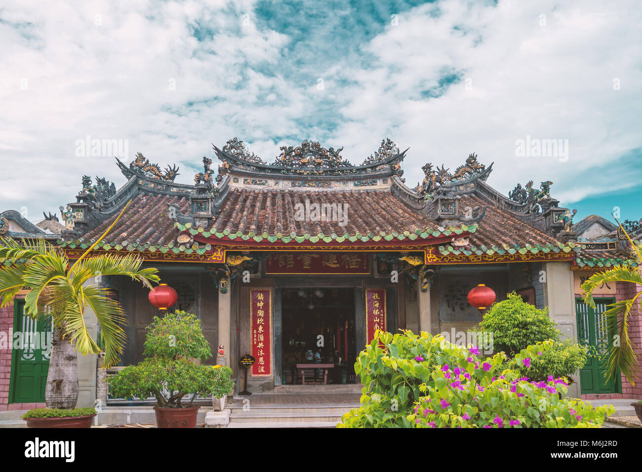 ancient temple in Vietnam Hoi An Stock Photo