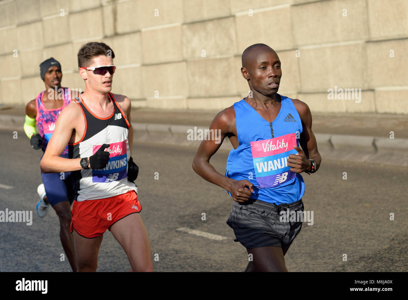 Daniel Wanjiru, Kenyan elite men's competitor, 2018 Vitality Big Half marathon, London,  United Kingdom Stock Photo