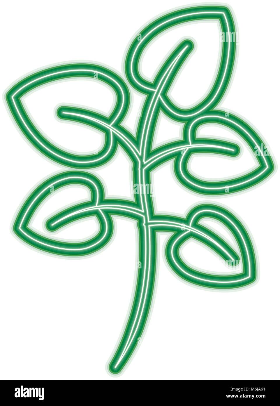tree branch with green leaves plant natural Stock Vector Image & Art ...
