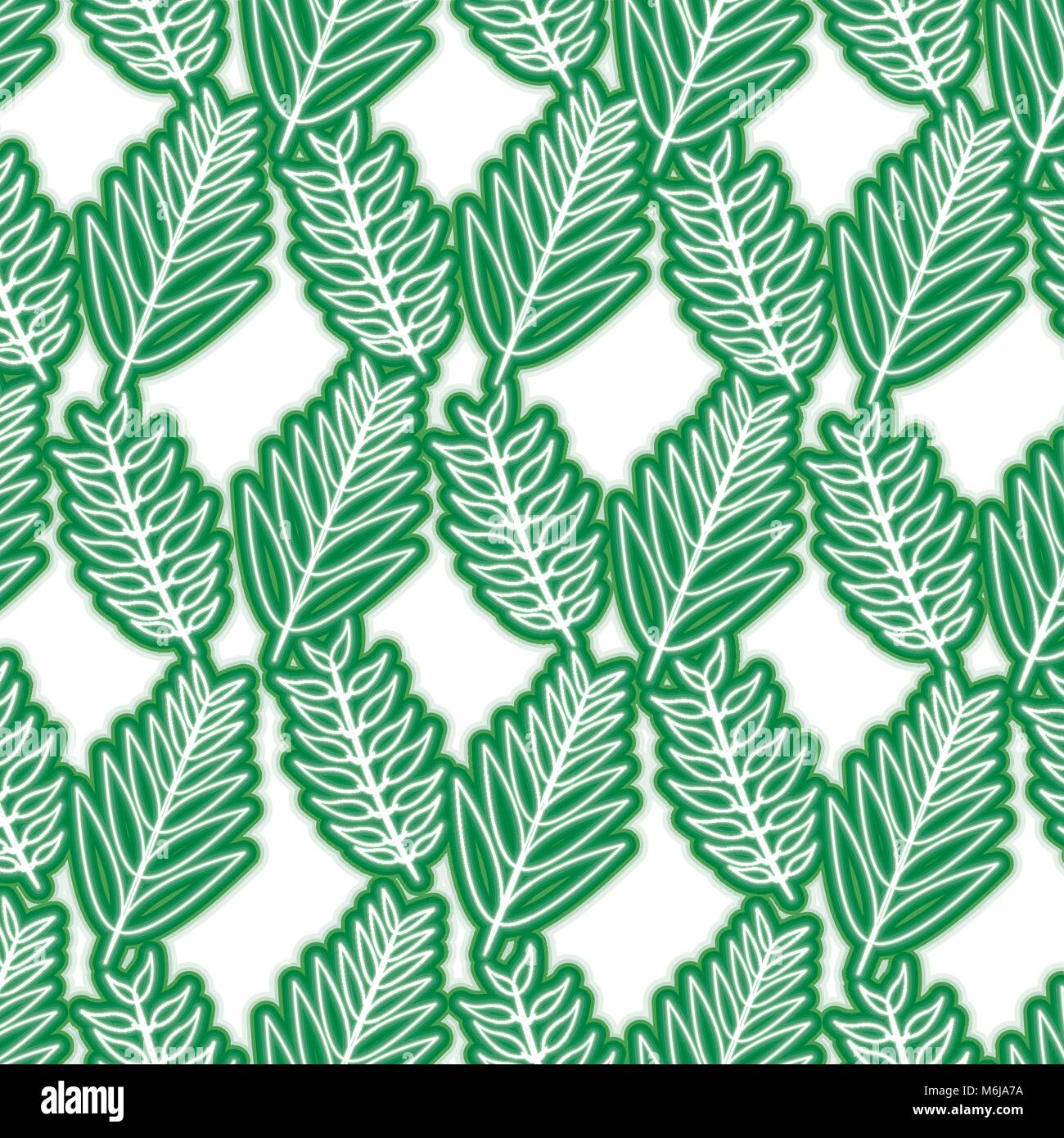 branch leaves plant seamless pattern decoration Stock Vector Image ...