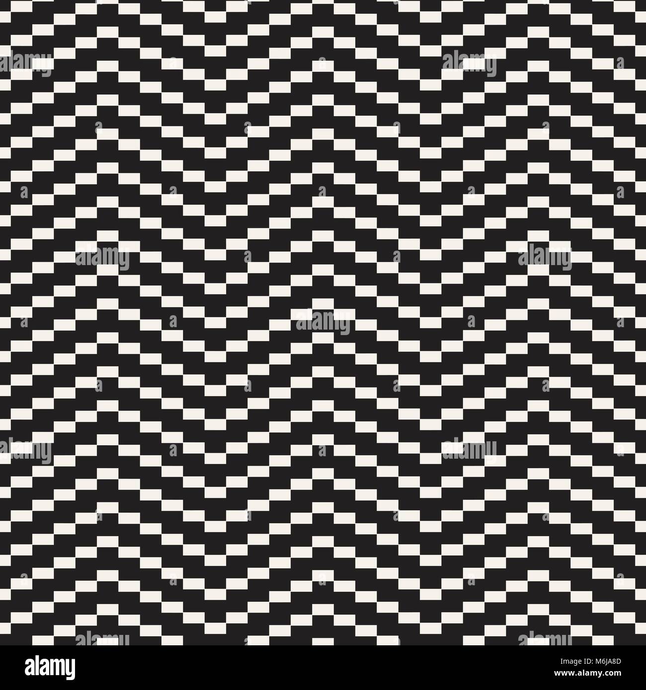 Seamless zig zag geometric pattern. Classic black and white chevron