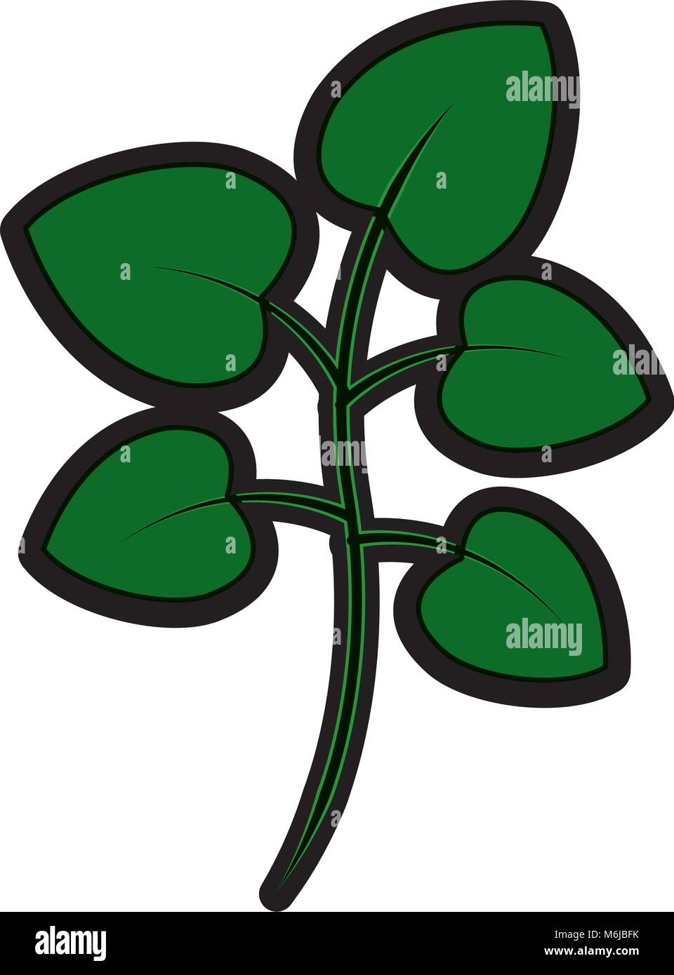 tree branch with green leaves plant natural Stock Vector Image & Art ...