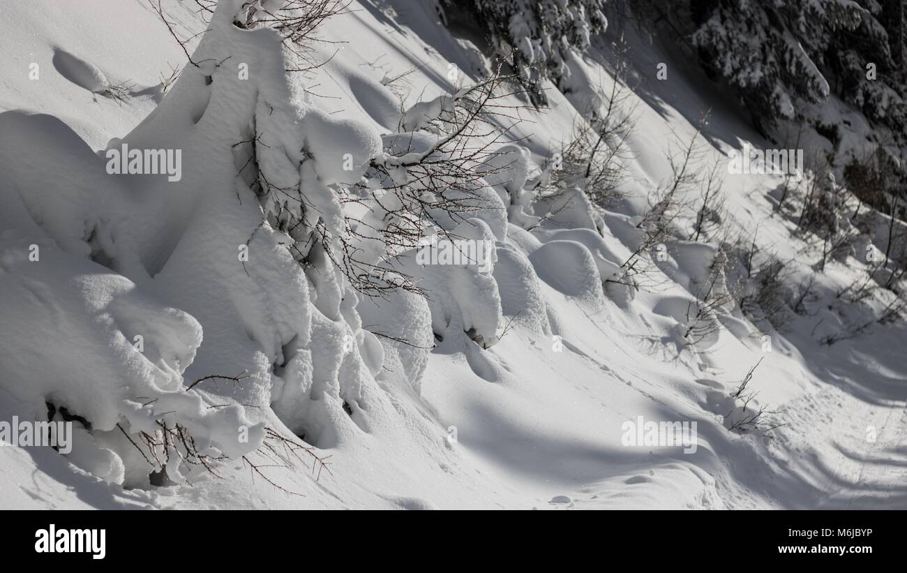 A picture of a winter Hike day in the swiss alps Stock Photo - Alamy
