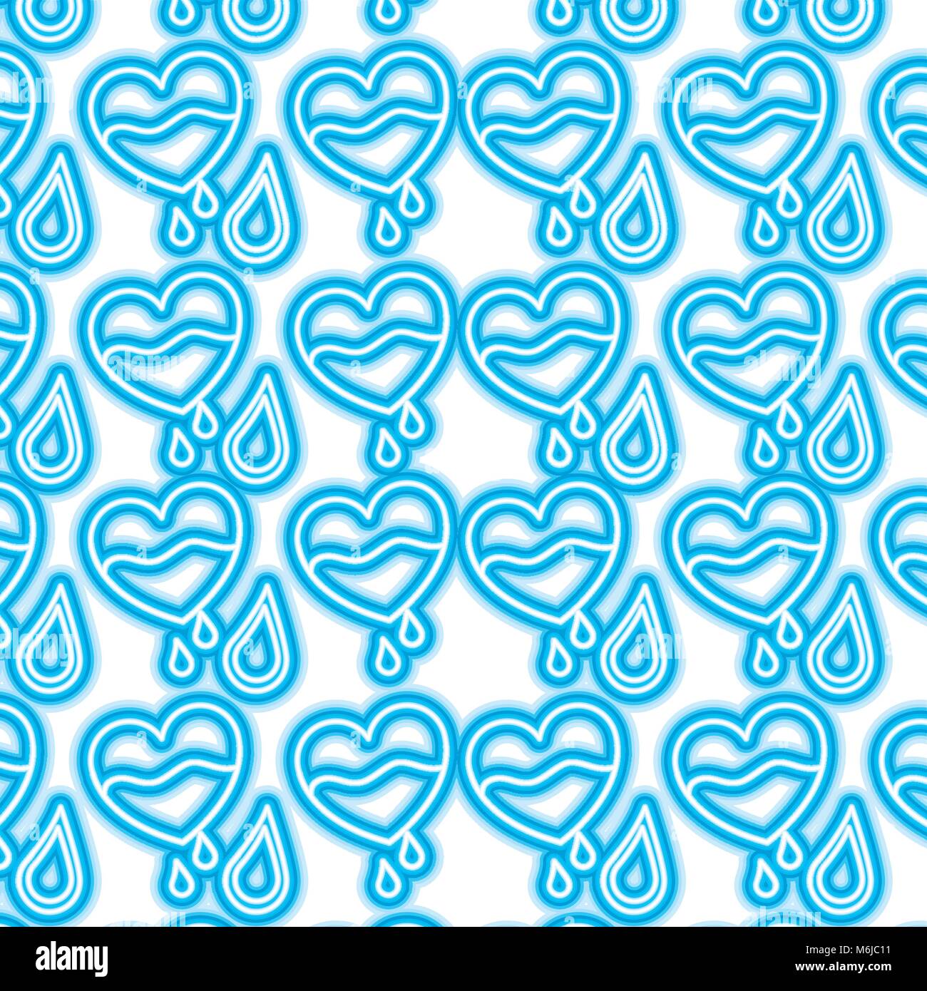 seamless pattern heart blood drops healthcare Stock Vector Image & Art ...