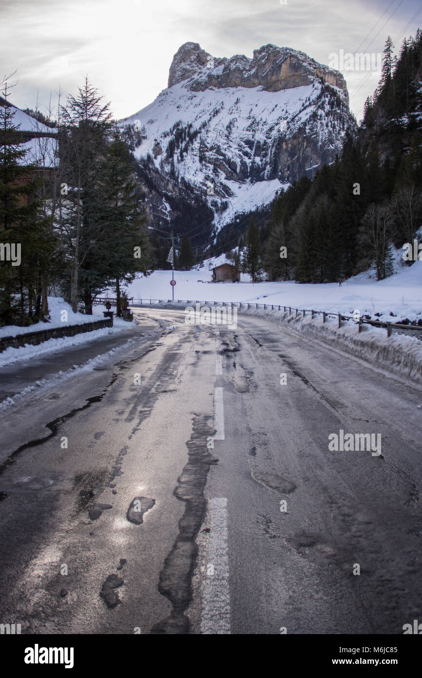 A picture of a winter Hike day in the swiss alps Stock Photo - Alamy