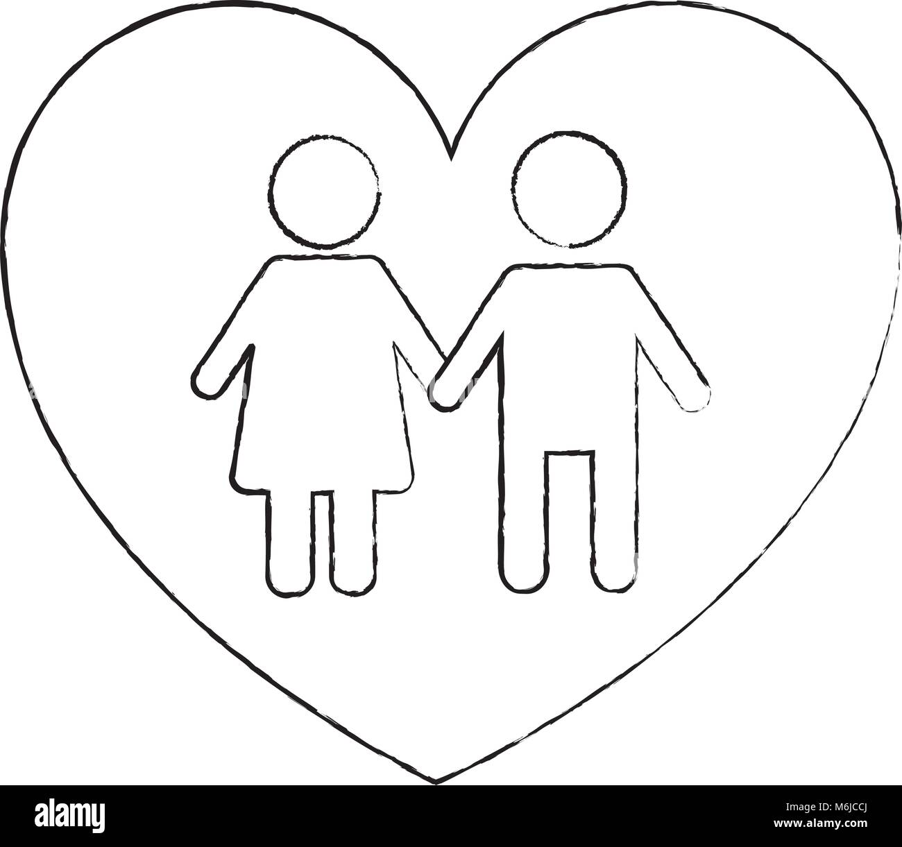 couple holds hand inside heart medical concept Stock Vector Image & Art ...