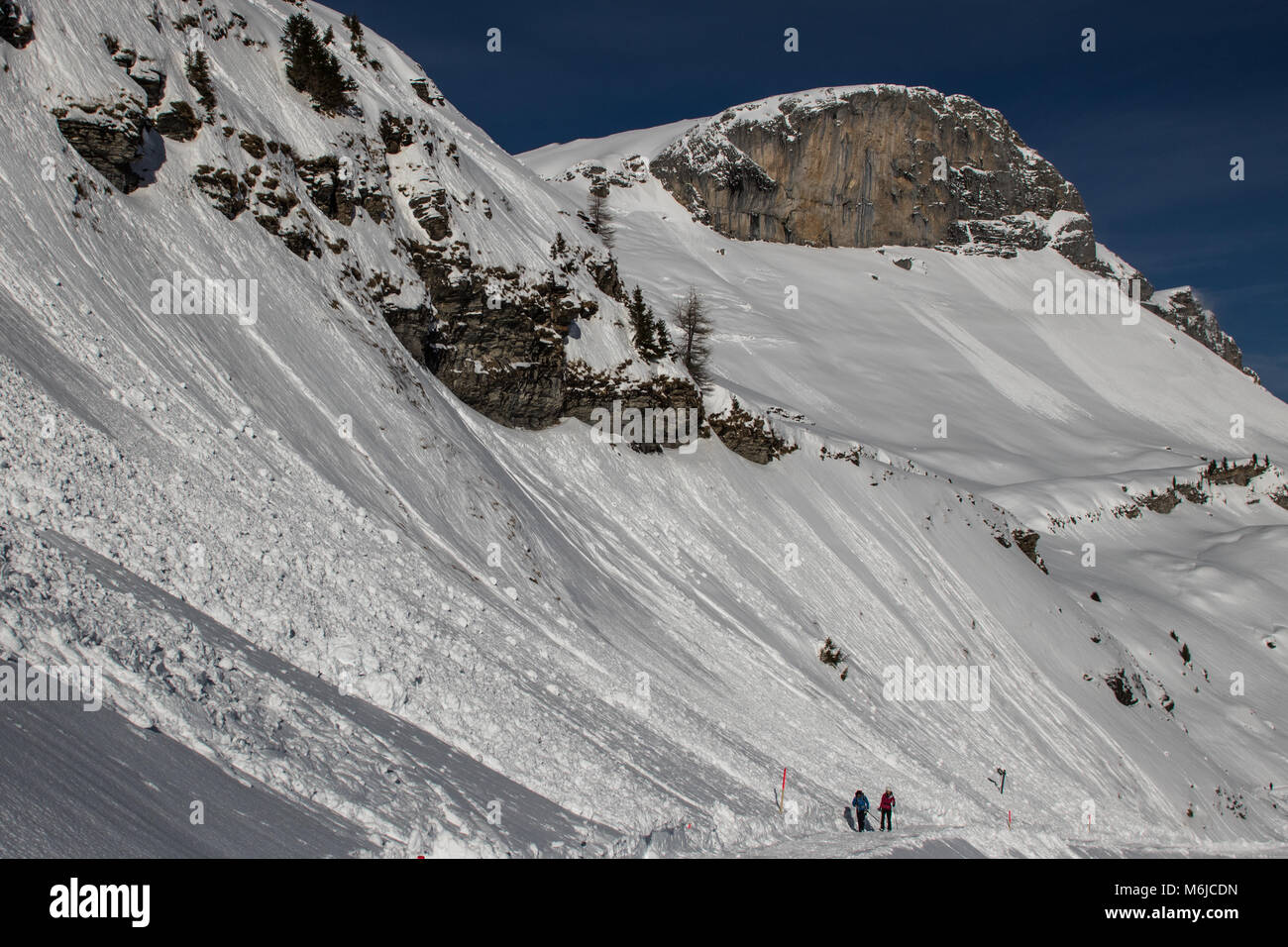 A picture of a winter Hike day in the swiss alps Stock Photo - Alamy