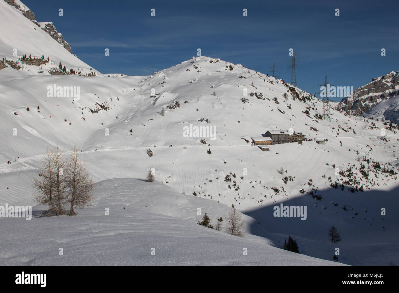 A picture of a winter Hike day in the swiss alps Stock Photo - Alamy