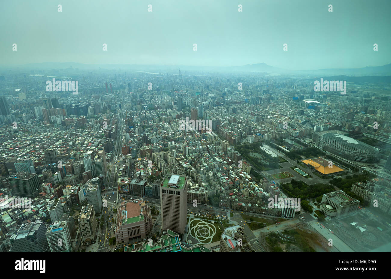 Taipei city view from 101 tower Stock Photo