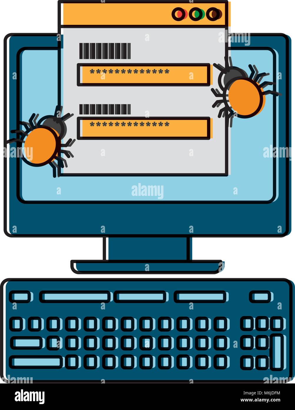 Login attack Stock Vector Images - Alamy