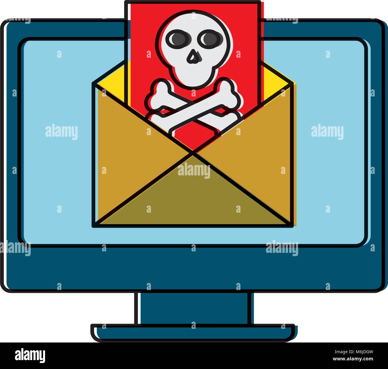computer screen message hazard danger Stock Vector Image & Art Alamy