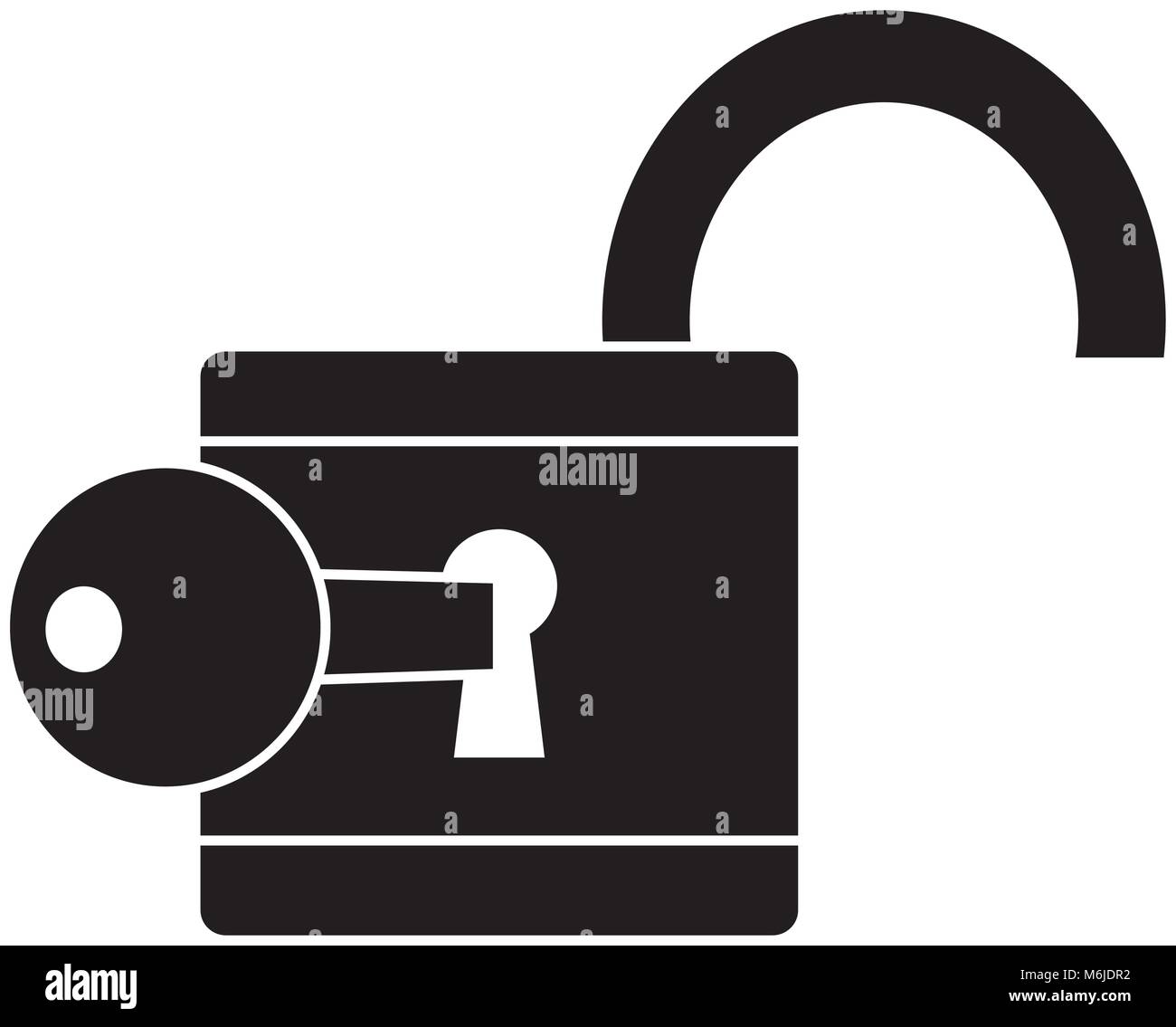 open padlock key security information digital Stock Vector Image & Art