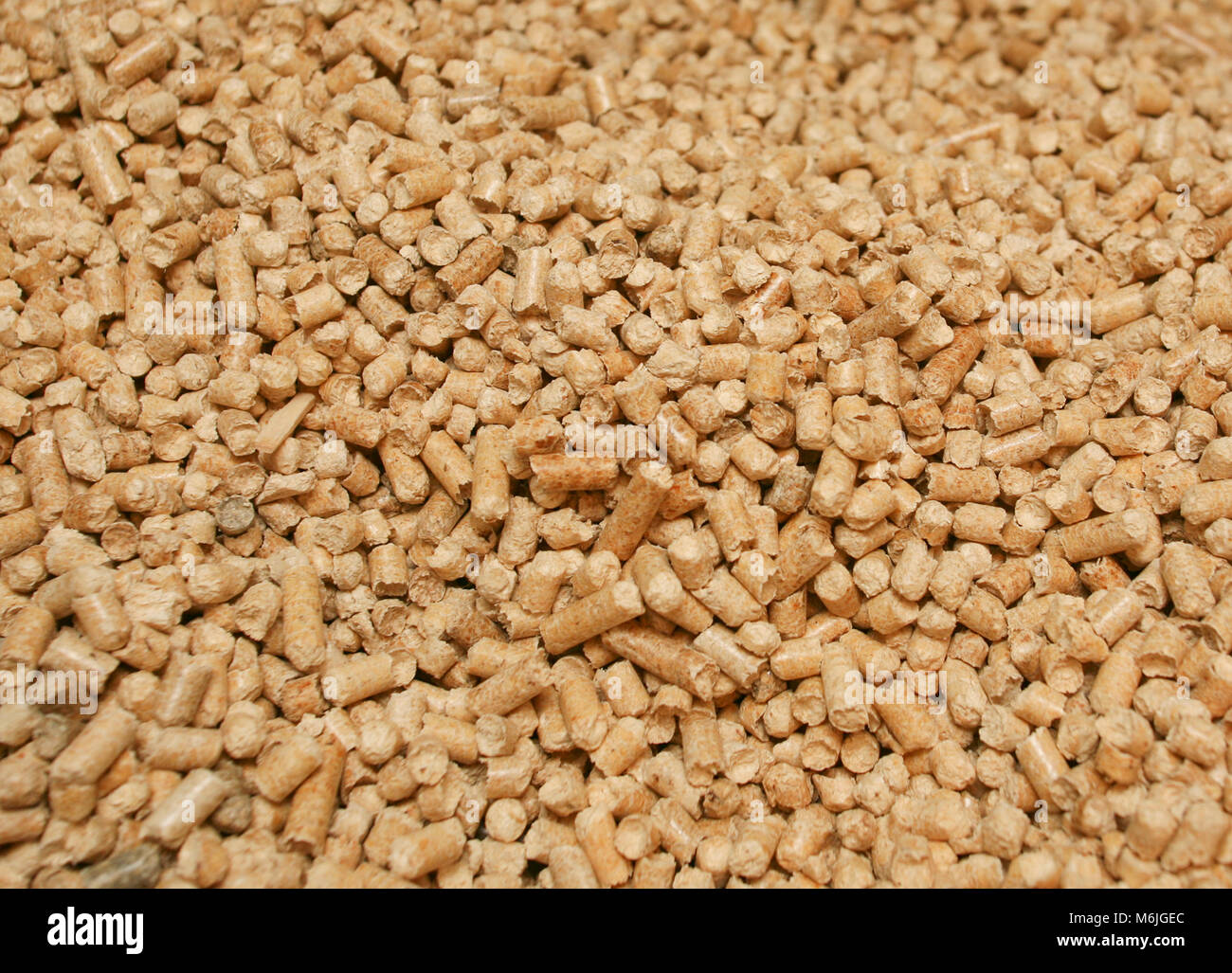 BIOMASS ENERGY Briquettes are use in a family house for heating 2007 Stock Photo