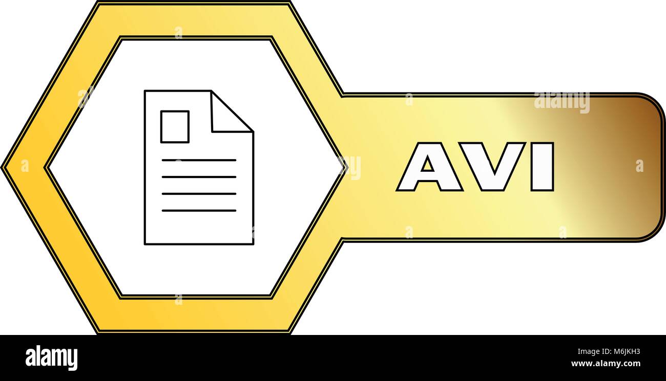 Hexagonal icon for AVI files - vector Stock Vector Image & Art - Alamy