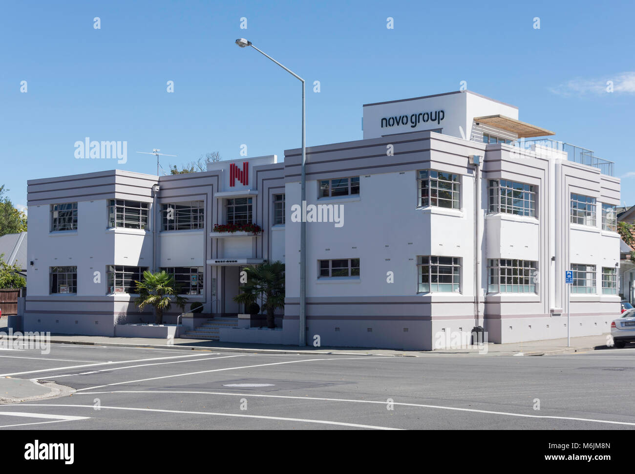 Art Deco Novo Group building, Montreal Street, Christchurch, Canterbury, New Zealand Stock Photo