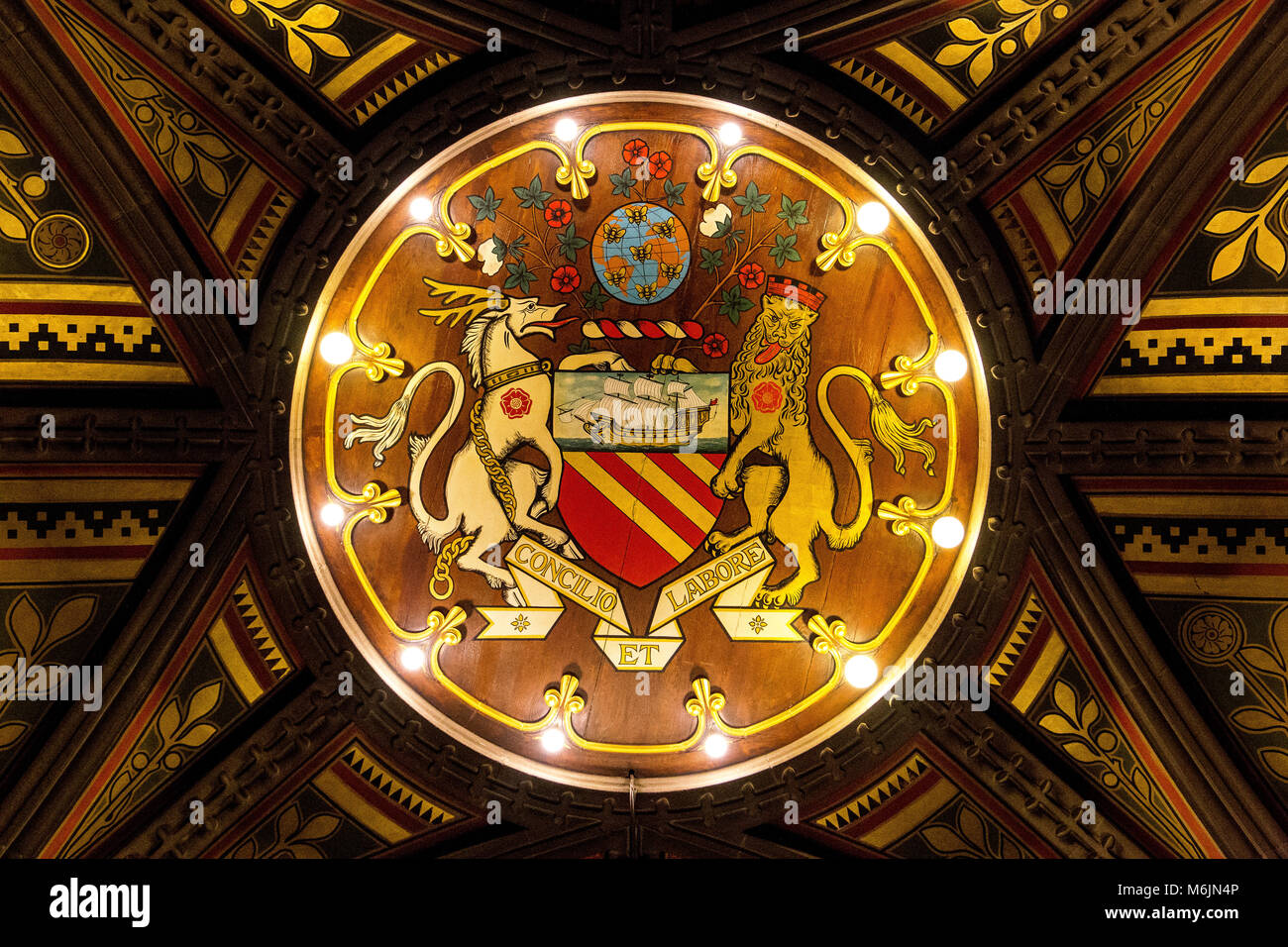 Manchester Coat Of Arms Stock Photo - Alamy