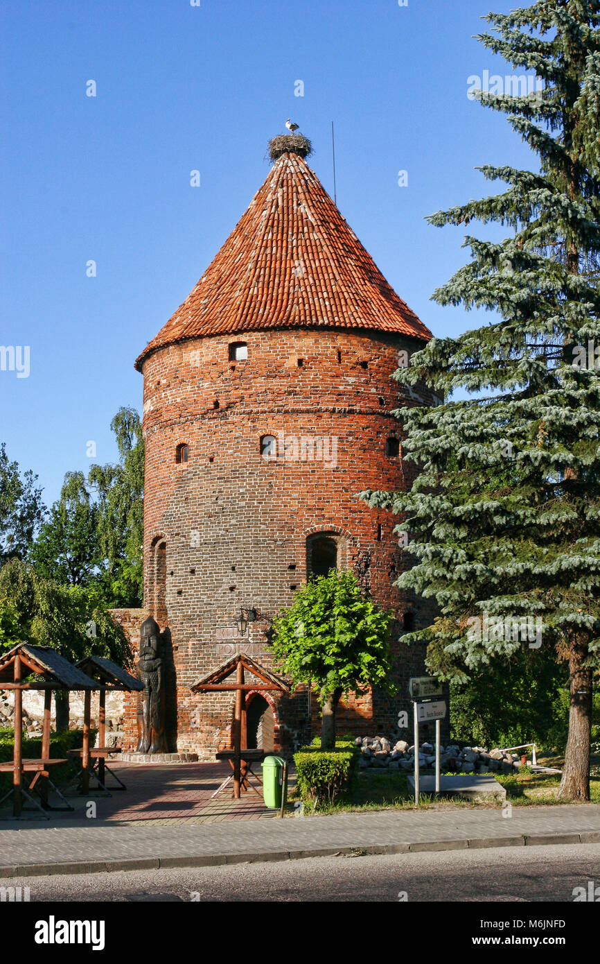 Poland, tower in Dobre Miasto Stock Photo