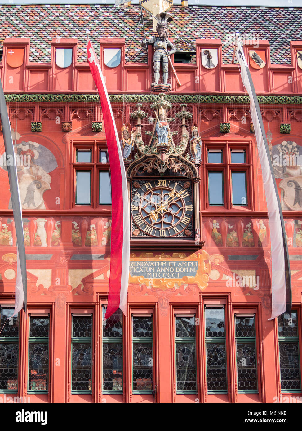 Rathaus Basel-Stadt facade details Stock Photo - Alamy