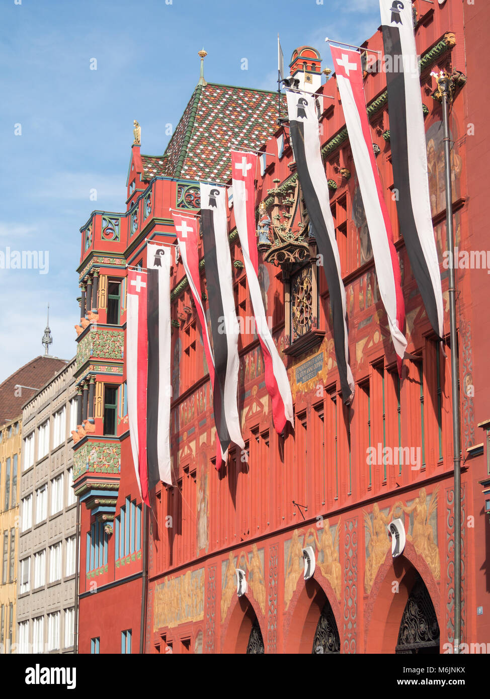 Rathaus Basel-Stadt facade details Stock Photo - Alamy